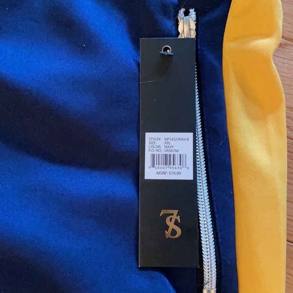 NWT Seven Souls 7S men’s tri-colored joggers, polyester, zippered pockets - Picture 3 of 11